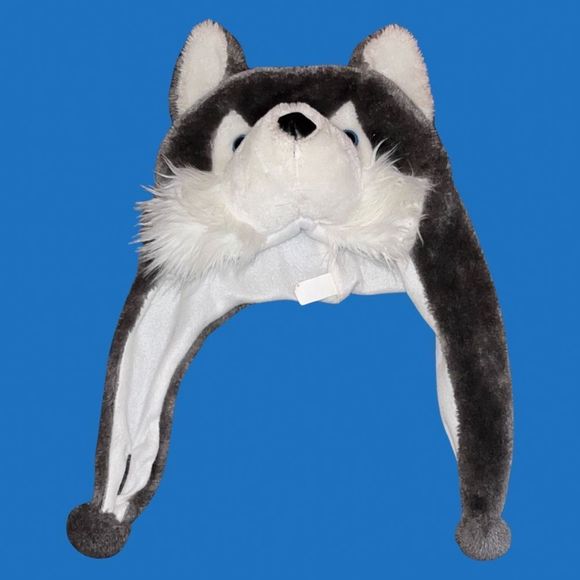 Cartoon Animal Style Wolf Cute Fluffy Kids Cap Soft Warm Scarf Earmuff Plush - Picture 1 of 3